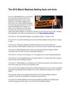 The 2012 March Madness Betting facts and trivia