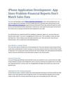 iPhone Application Development- App Store Problem-Financial Reports Don’t Match Sales Data