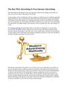 The Best Web Advertising Is Free Internet Advertising