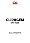 Clipagem São José 07/03/2012