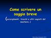 come si scrive un saggio breve