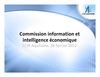 Compte rendu de la Commission "information et intelligence économique" du 28 février 2012