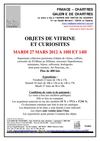 IMPORTANTE COLLECTION PARISIENNE D\'OBJETS DE VITRINE ET CURIOSITES 27-03-2012 