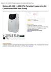 Soleus LX-140 14,000 BTU Portable Evaporative Air Conditioner With Heat Pump