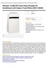 Whynter 12,000 BTU Dual Hose Portable Air Conditioner With Heater, Frost White