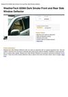 Weathertech 82084 Dark Smoke Front And Rear Side Window Deflector