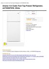 Amana 14.4 Cubic Foot Top-Freezer Refrigerator, A4TXNWFWW, White
