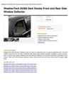 Weathertech 82389 Dark Smoke Front And Rear Side Window Deflector