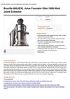 Breville 800JEXL Juice Fountain Elite 1000-Watt Juice Extractor