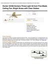Hunter 22436 Sontera Three-Light 52-Inch Five-Blade Ceiling Fan, Bright Brass With Clear Globes