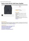 Dayton Audio APA150 150W Power Amplifier