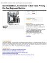 Breville 800ESXL Commercial 15-Bar Triple-Priming Die-Cast Espresso Machine