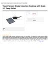 Touch Screen Single Induction Cooktop With Scala 10 Deep Skillet
