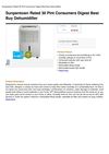 Sunpentown Rated 30 Pint Consumers Digest Best Buy Dehumidifier