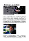ANALYSE SPECIALISEE