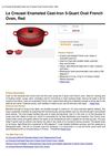 Le Creuset Enameled Cast-Iron 5-Quart Oval French Oven, Red
