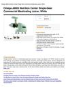 Omega J8003 Nutrition Center Single-Gear Commercial Masticating Juicer, White