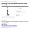 Sanitaire SC679J Light Weight Commercial Upright Vacuum Cleaner