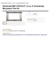 Kitchenaid MK1157XVS 27 1.5 Cu. Ft. Countertop Microwave Trim Kit