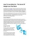 How To Lose Belly Fat The Secret Of Weight Loss That Works