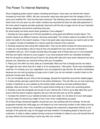The Power To Internet Marketing