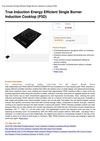 True Induction Energy Efficient Single Burner Induction Cooktop
