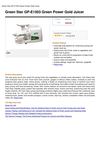 Green Star GP-E1503 Green Power Gold Juicer