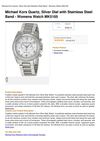 Michael Kors Quartz, Silver Dial With Stainless Steel Band - Womens Watch MK5165