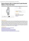 Bulova Women's 96L116 Swarovski Crystal Bracelet Mother Of Pearl Dial Watch