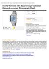 Invicta Women's 0451 Square Angel Collection Diamond Accented Chronograph Watch
