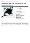 Weathertech 72368 Light Smoke Front And Rear Side Window Deflector