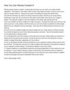How You Can Review Content S