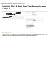 Smittybilt RB01-B Black Rear Tube Bumper For Jeep YJ TJ LJ