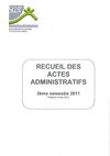 Recueil des actes administratifs 2ème semestre 2011