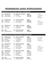 Programación Juegos Intercolegiados