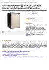 Sanyo SR-4912M Energy Star 4-8 9-Cubic-Foot Counter-High Refrigerator With Platinum Door