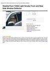 Weathertech 72504 Light Smoke Front And Rear Side Window Deflector
