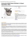 Kitchenaid K45SS Classic 250-Watt 4-1 2-Quart Stand Mixer, White