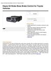 Hayes G2 Brake Boss Brake Control For Toyota Vehicles