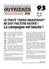 Informations Ouvrières spécial Seine St Denis - 93 - mars 2012