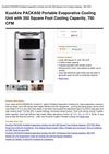 Kuulaire PACKA50 Portable Evaporative Cooling Unit With 350 Square Foot Cooling Capacity, 750 CFM