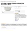 Le Creuset Enameled Cast-Iron 6-3 4-Quart Oval French Oven, White