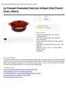 Le Creuset Enameled Cast-Iron 8-Quart Oval French Oven, Cherry