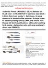 Authentic French LAGUIOLE - 30 Pcs Flatware Set - BLUE Color - In HEAVIER 25 10 Stainless Steel Blade 2.5 Mm Thick...