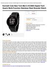 Kenneth Cole New York Men's KC3903 Digital Tech Quartz Multi-Function Stainless Steel Bracelet Watch