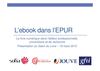 Présentation en avant première de l'ebook dans l'EPUR au salon du livre