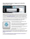 iPhone Application Development - Blogging Gets New Edge With WordPress App For iPhone