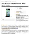 Apple Ipod Touch 8GB (4Th Generation) - Black - Current Version