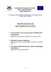"Perspectives pour la jeunesse dans la Méditerranée d'aujourd'hui" Version avant amendements