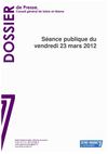 DP - Séance du 23 Mars 2012